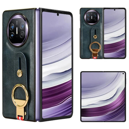 For Huawei Mate X5 Case PU Leather+PC Protective Phone Cover with Bottle Opener