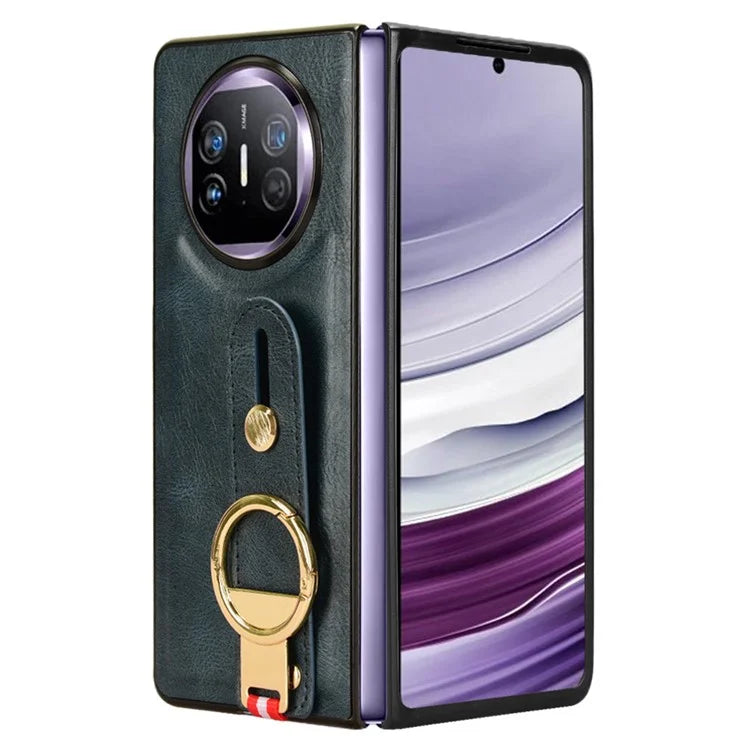 For Huawei Mate X5 Case PU Leather+PC Protective Phone Cover with Bottle Opener