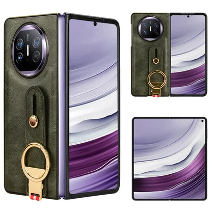 For Huawei Mate X5 Case PU Leather+PC Protective Phone Cover with Bottle Opener