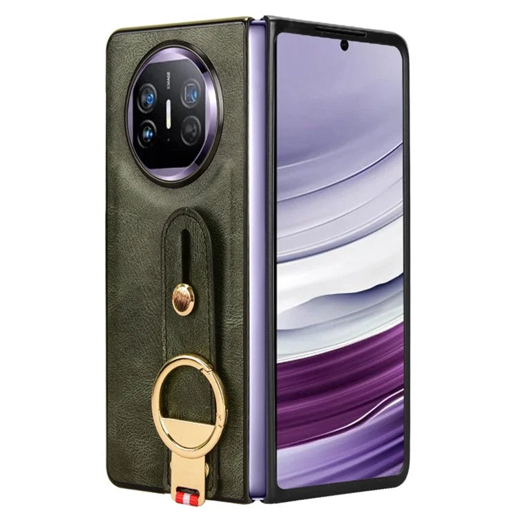 For Huawei Mate X5 Case PU Leather+PC Protective Phone Cover with Bottle Opener