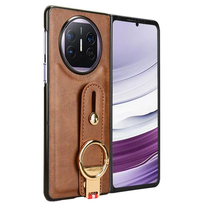 For Huawei Mate X5 Case PU Leather+PC Protective Phone Cover with Bottle Opener