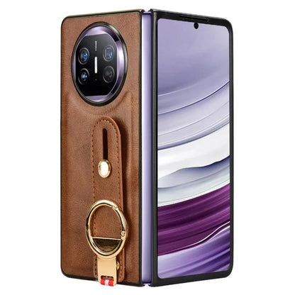 For Huawei Mate X5 Case PU Leather+PC Protective Phone Cover with Bottle Opener