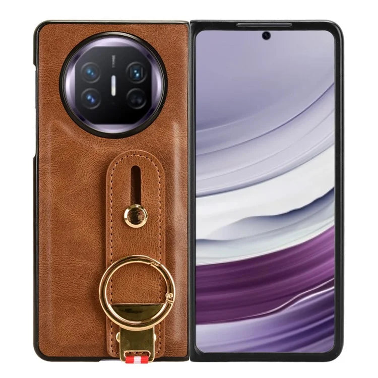 For Huawei Mate X5 Case PU Leather+PC Protective Phone Cover with Bottle Opener