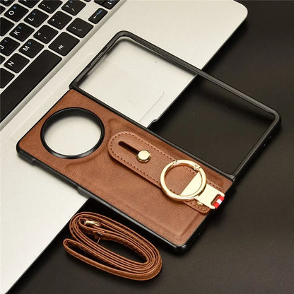 For Huawei Mate X5 Case PU Leather+PC Protective Phone Cover with Bottle Opener