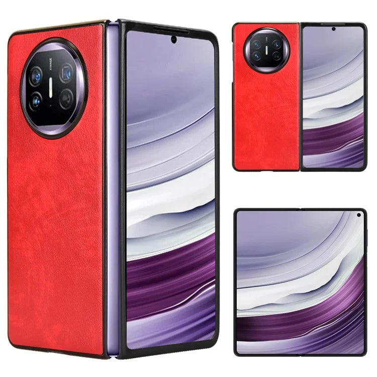 For Huawei Mate X5 Case PU Leather+PC Litchi Texture Folding Phone Cover
