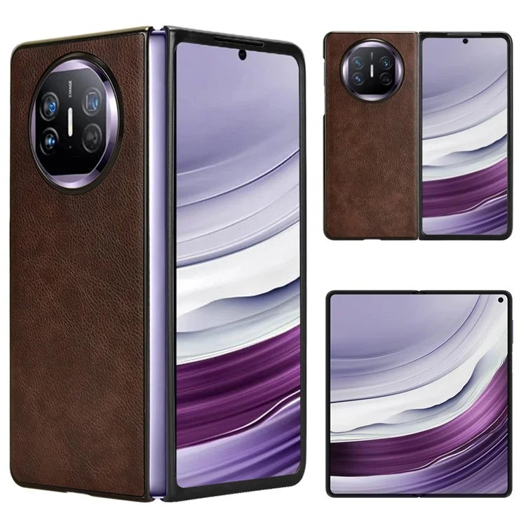 For Huawei Mate X5 Case PU Leather+PC Litchi Texture Folding Phone Cover