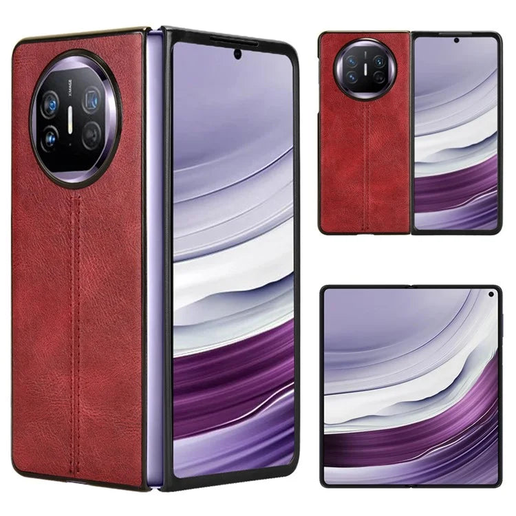 For Huawei Mate X5 Case PU Leather+PC Cowhide Texture Shockproof Phone Cover