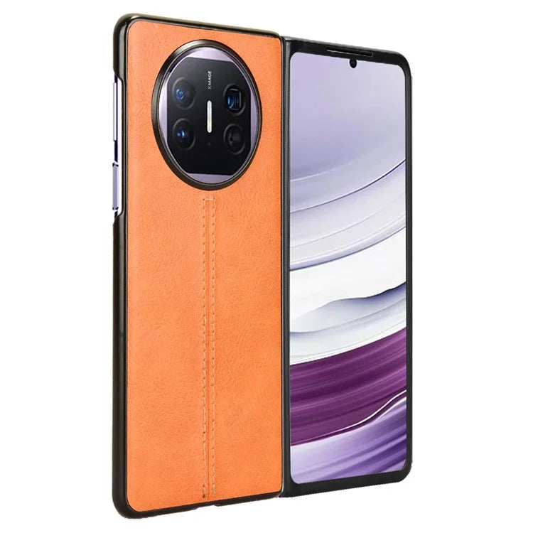 For Huawei Mate X5 Case PU Leather+PC Cowhide Texture Shockproof Phone Cover
