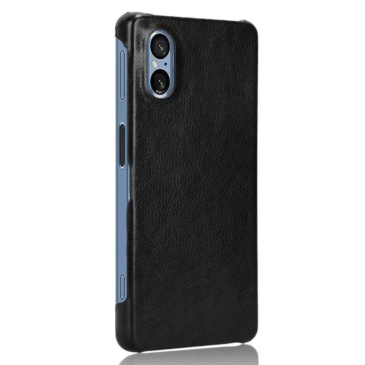 For Sony Xperia 5 V Case Litchi Texture Leather+PC Protective Phone Cover