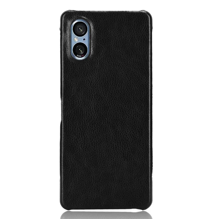For Sony Xperia 5 V Case Litchi Texture Leather+PC Protective Phone Cover
