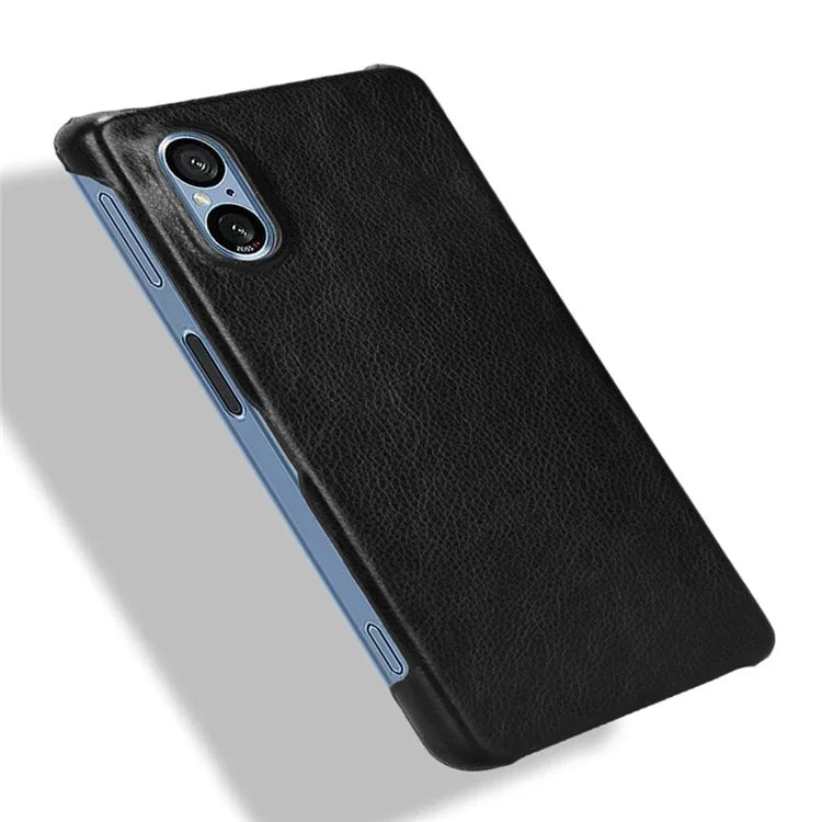 For Sony Xperia 5 V Case Litchi Texture Leather+PC Protective Phone Cover