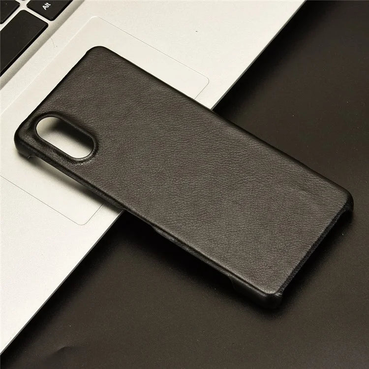For Sony Xperia 5 V Case Litchi Texture Leather+PC Protective Phone Cover