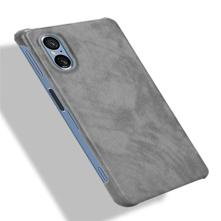 For Sony Xperia 5 V Case Litchi Texture Leather+PC Protective Phone Cover