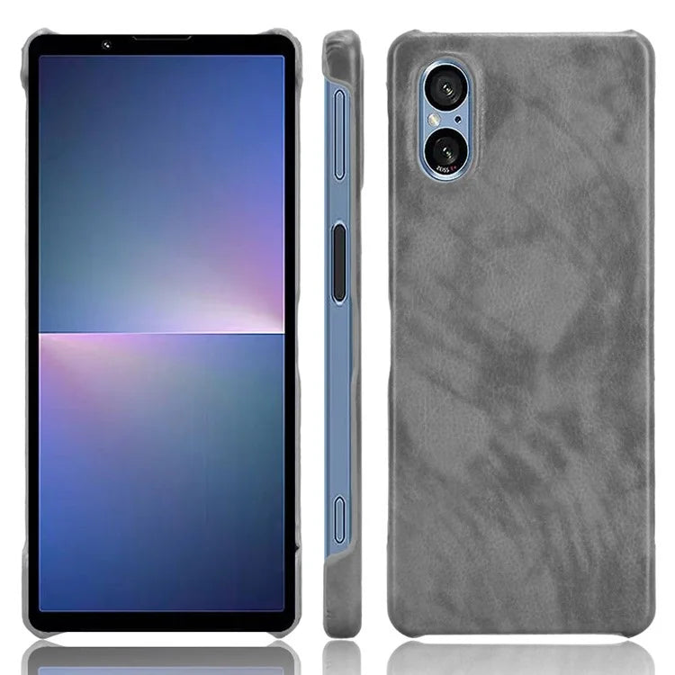 For Sony Xperia 5 V Case Litchi Texture Leather+PC Protective Phone Cover