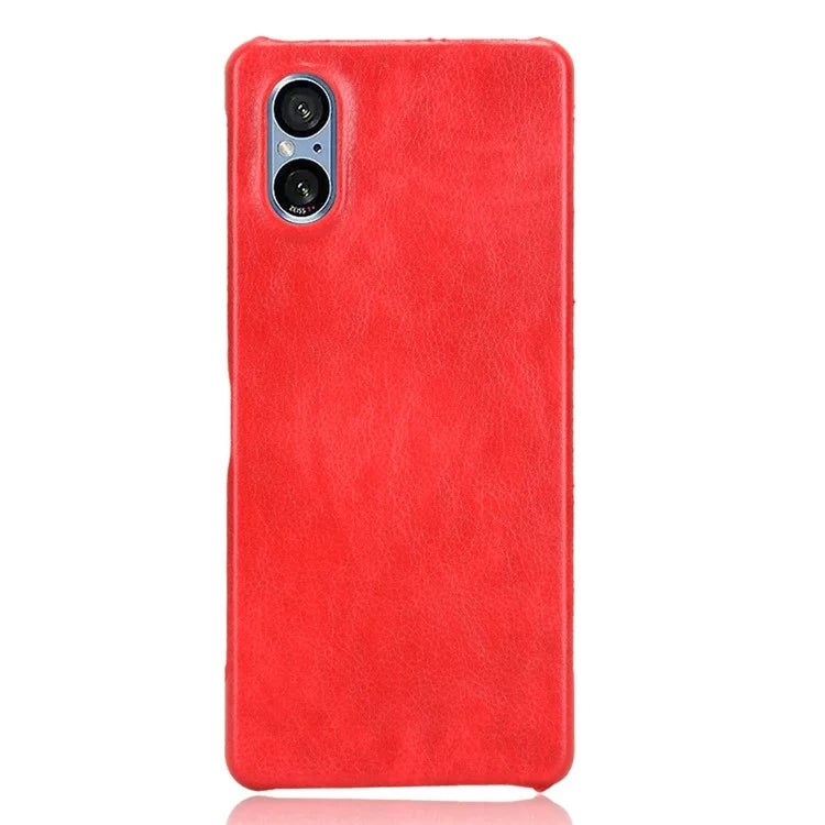 For Sony Xperia 5 V Case Litchi Texture Leather+PC Protective Phone Cover
