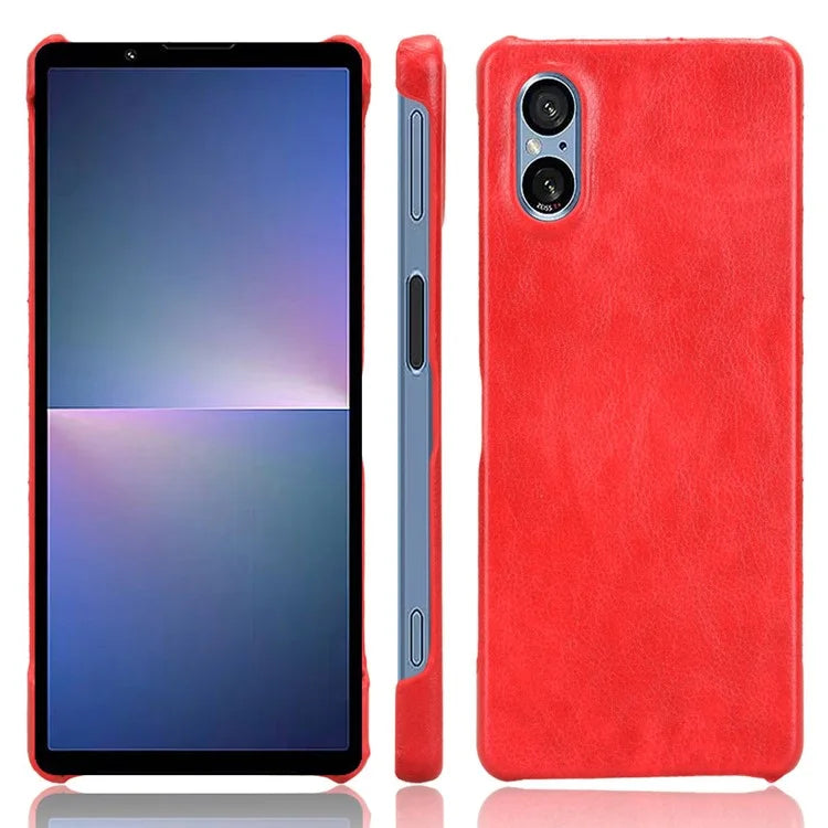 For Sony Xperia 5 V Case Litchi Texture Leather+PC Protective Phone Cover