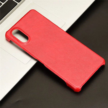 For Sony Xperia 5 V Case Litchi Texture Leather+PC Protective Phone Cover