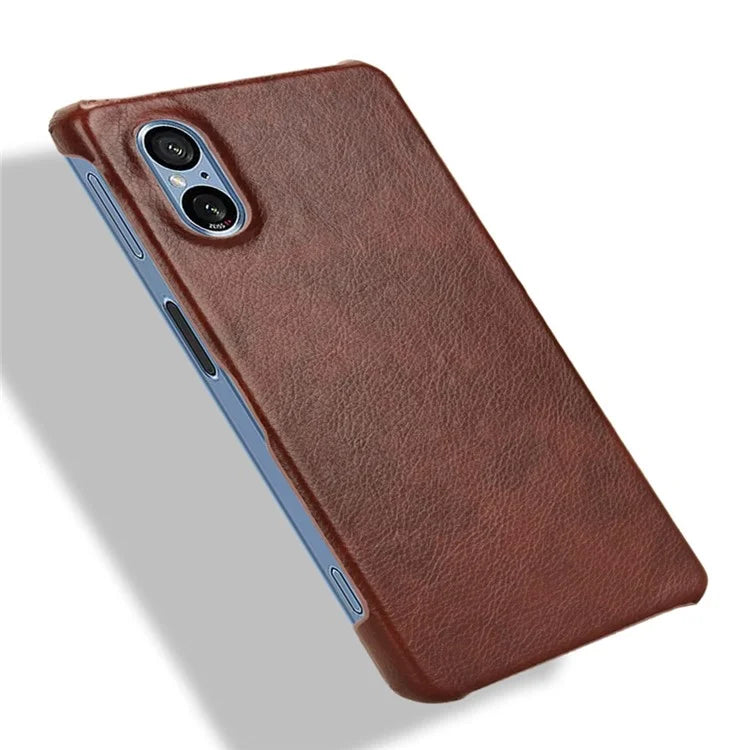 For Sony Xperia 5 V Case Litchi Texture Leather+PC Protective Phone Cover