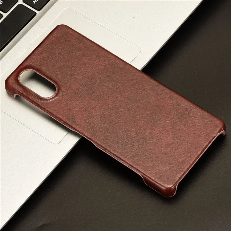 For Sony Xperia 5 V Case Litchi Texture Leather+PC Protective Phone Cover