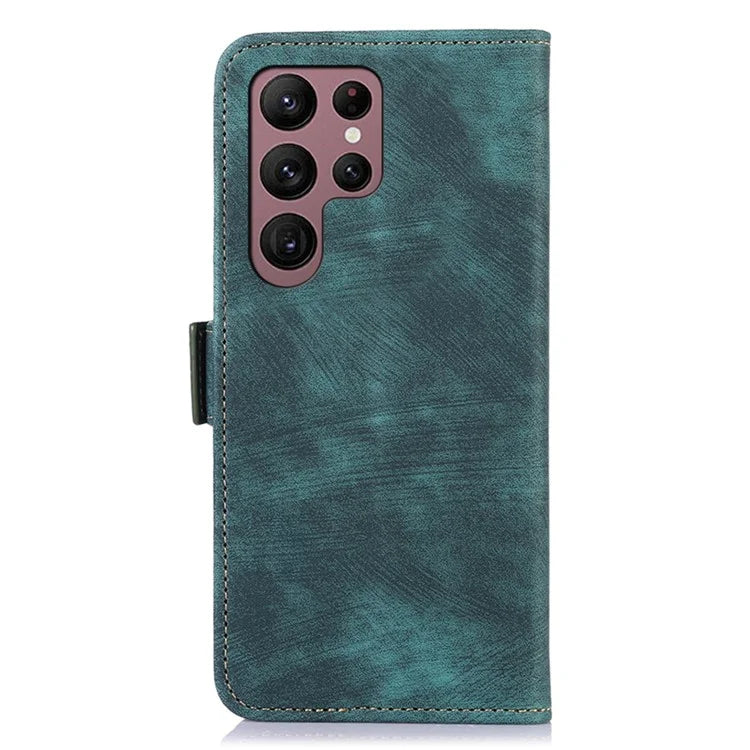 ABEEL For Samsung Galaxy S24 Ultra Case Wallet Retro Leather Phone Cover