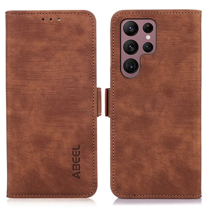 ABEEL For Samsung Galaxy S24 Ultra Case Wallet Retro Leather Phone Cover