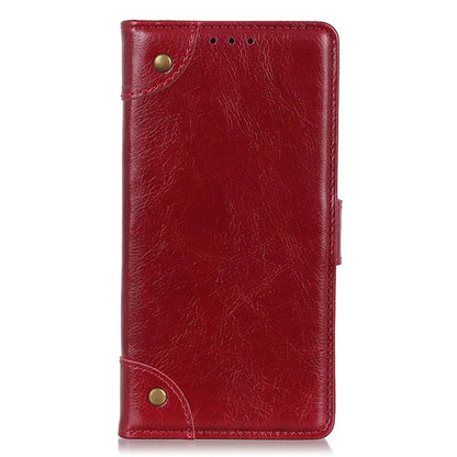 For Samsung Galaxy S24 Ultra Case Brass Button Decor Leather Wallet Cover