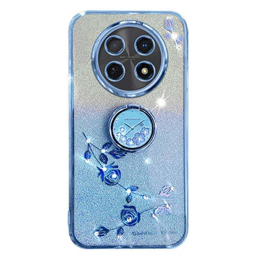 KADEM For Oppo A2 Pro 5G Case Glitter Flower Pattern TPU Cover Kickstand Shell