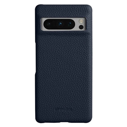 MELKCO For Google Pixel 8 Pro Case Genuine Cow Leather Coated PC Phone Protective Cover