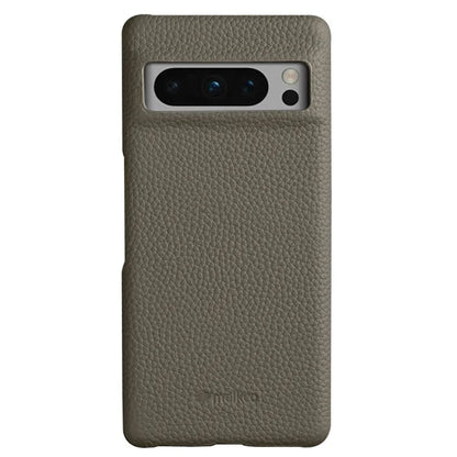 MELKCO For Google Pixel 8 Pro Case Genuine Cow Leather Coated PC Phone Protective Cover
