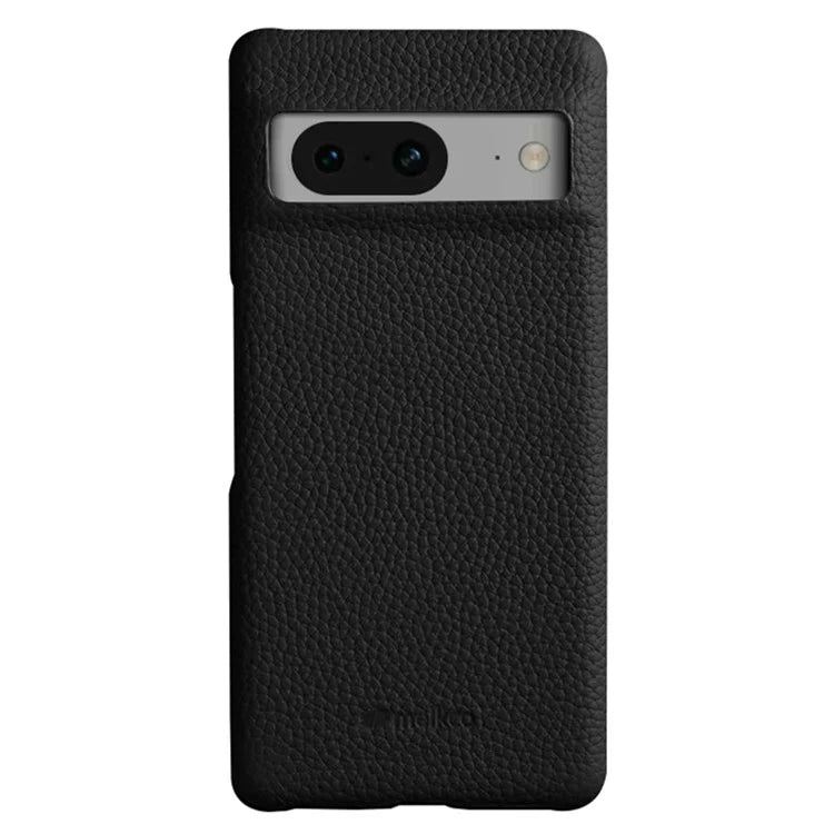 MELKCO For Google Pixel 8 Cover Microfiber Lining Genuine Cow Leather+PC Phone Case