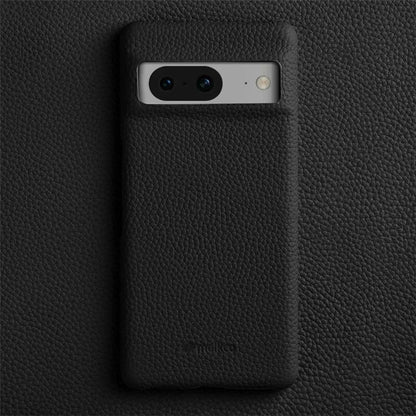 MELKCO For Google Pixel 8 Cover Microfiber Lining Genuine Cow Leather+PC Phone Case