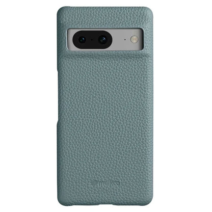 MELKCO For Google Pixel 8 Cover Microfiber Lining Genuine Cow Leather+PC Phone Case