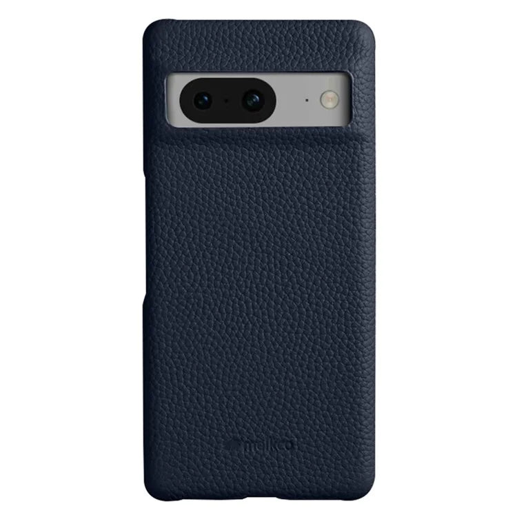 MELKCO For Google Pixel 8 Cover Microfiber Lining Genuine Cow Leather+PC Phone Case