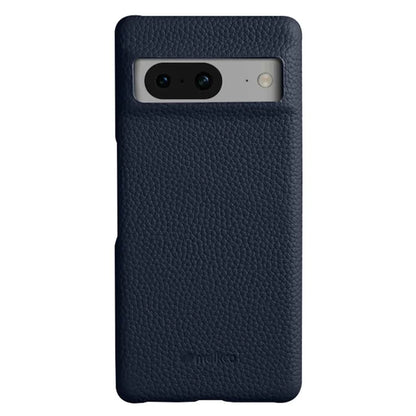 MELKCO For Google Pixel 8 Cover Microfiber Lining Genuine Cow Leather+PC Phone Case