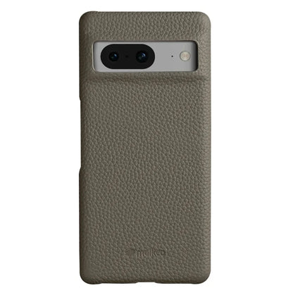 MELKCO For Google Pixel 8 Cover Microfiber Lining Genuine Cow Leather+PC Phone Case