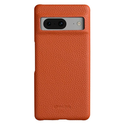 MELKCO For Google Pixel 8 Cover Microfiber Lining Genuine Cow Leather+PC Phone Case