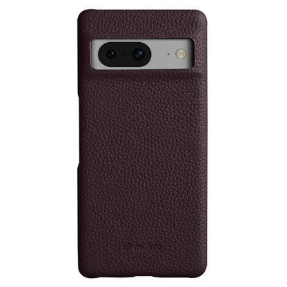 MELKCO For Google Pixel 8 Cover Microfiber Lining Genuine Cow Leather+PC Phone Case
