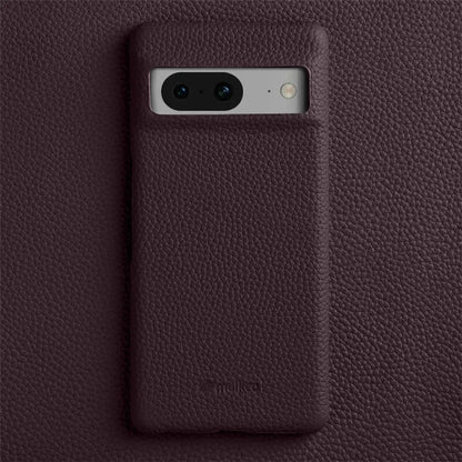 MELKCO For Google Pixel 8 Cover Microfiber Lining Genuine Cow Leather+PC Phone Case