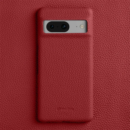 MELKCO For Google Pixel 8 Cover Microfiber Lining Genuine Cow Leather+PC Phone Case