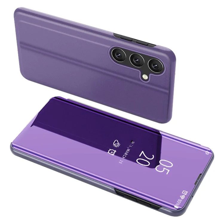 For Samsung Galaxy A15 4G Case Leather Phone Cover with View Window