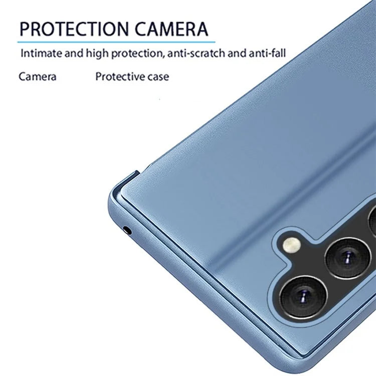 For Samsung Galaxy A15 4G Case Leather Phone Cover with View Window