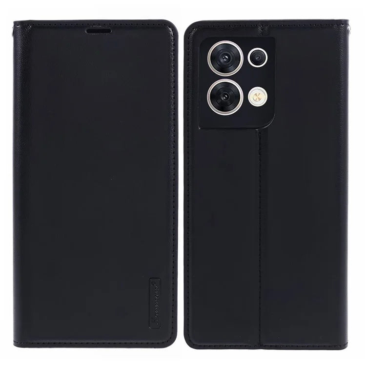 HANMAN Minuo Series For Oppo Reno8 5G (Global Version) Case Wallet Protective Phone Cover