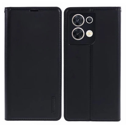 HANMAN Minuo Series For Oppo Reno8 5G (Global Version) Case Wallet Protective Phone Cover