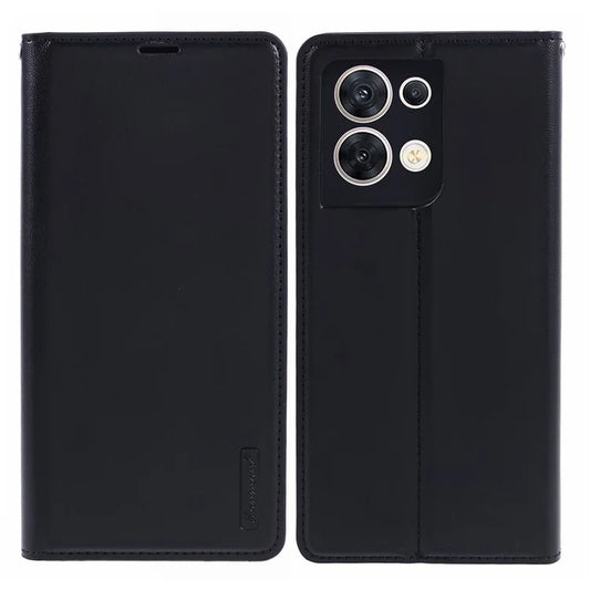 HANMAN Minuo Series For Oppo Reno8 5G (Global Version) Case Wallet Protective Phone Cover
