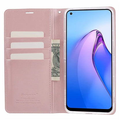 HANMAN Minuo Series For Oppo Reno8 5G (Global Version) Case Wallet Protective Phone Cover