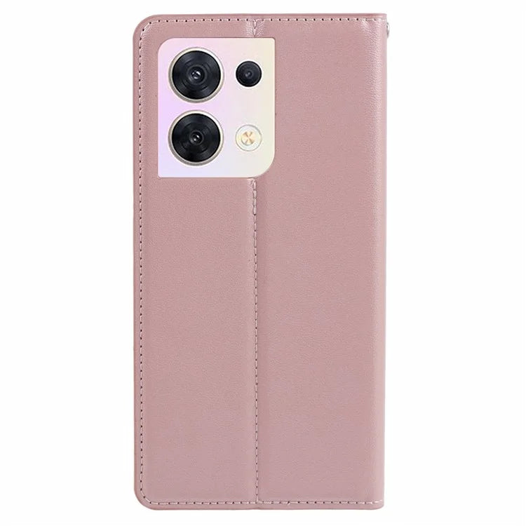 HANMAN Minuo Series For Oppo Reno8 5G (Global Version) Case Wallet Protective Phone Cover