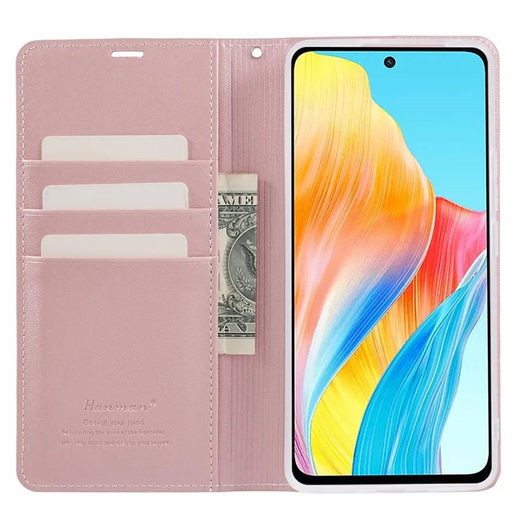 HANMAN Minuo Series For Oppo A98 5G / A1 5G / F23 5G Case Wallet Stand Phone Cover