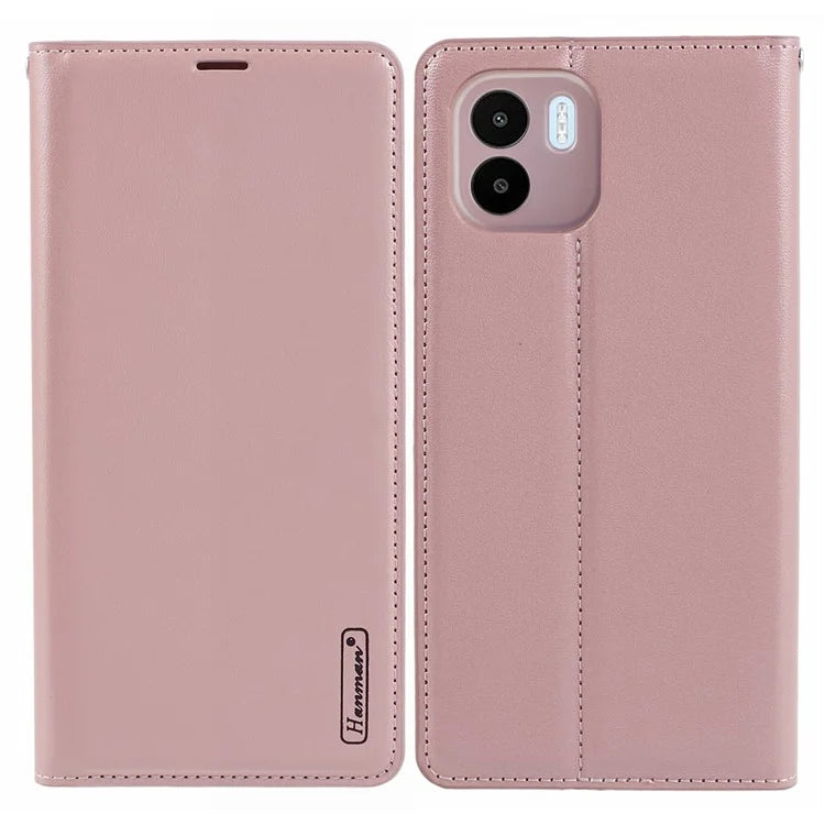 HANMAN Minuo Series For Xiaomi Redmi A1 4G / A2 4G Case Leather Cover with Wallet Stand