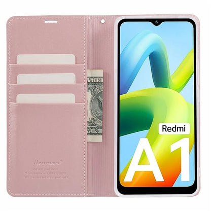 HANMAN Minuo Series For Xiaomi Redmi A1 4G / A2 4G Case Leather Cover with Wallet Stand