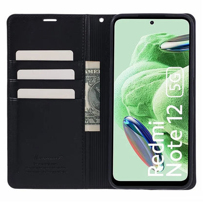 HANMAN Minuo Series For Xiaomi Redmi Note 12 5G (China) / (India) / (Global) / Poco X5 5G Case Wallet Phone Leather Cover